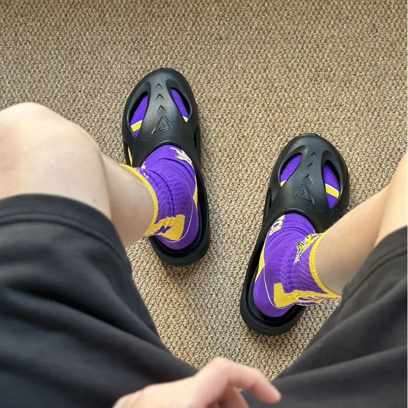 PEAK Flying Fish, Taichi River Trekking Shoes Slippers Men's All Black-7