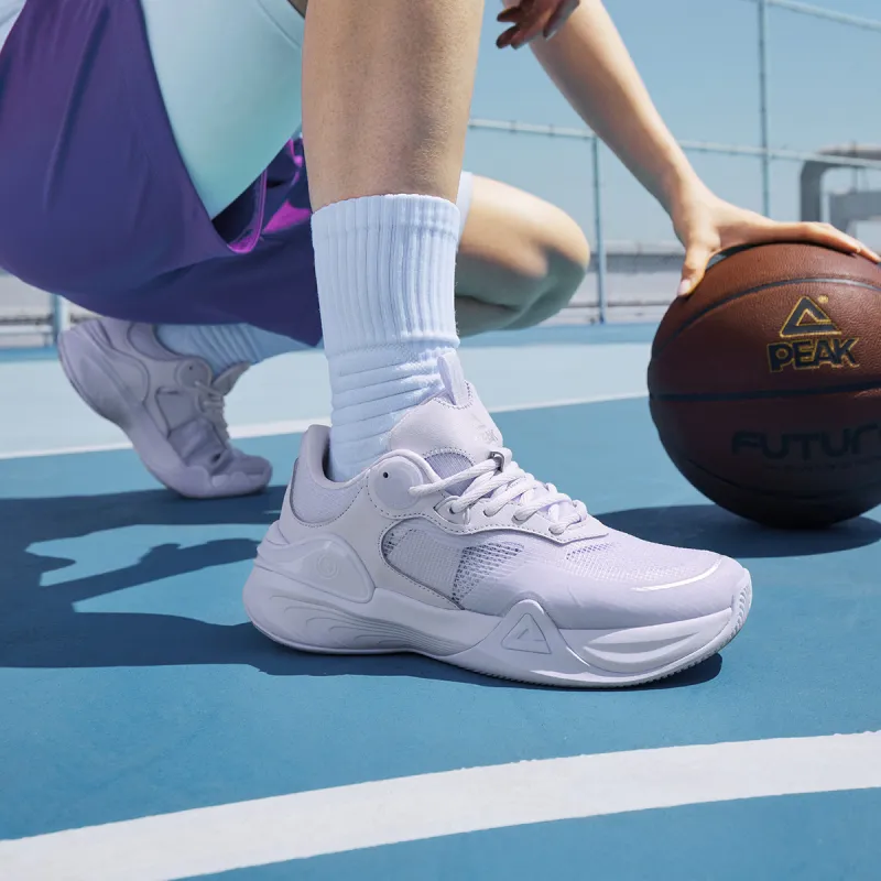 PEAK Lanying Basketball Shoes Women's Low Top Purple-7