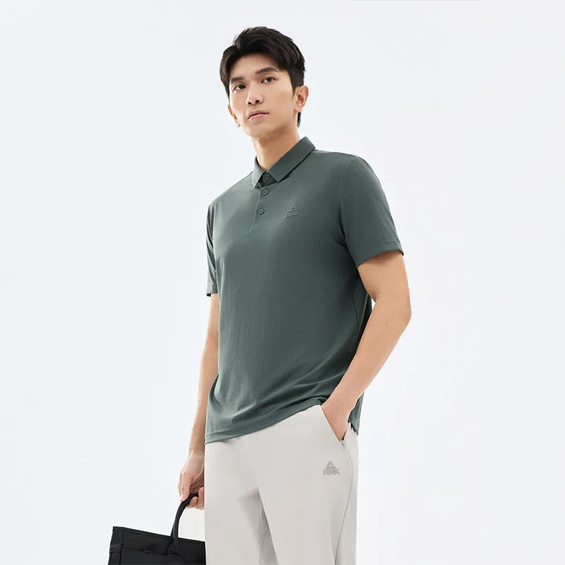 PEAK Variety Training Collection Polo Shirt Men's Moss Green-3
