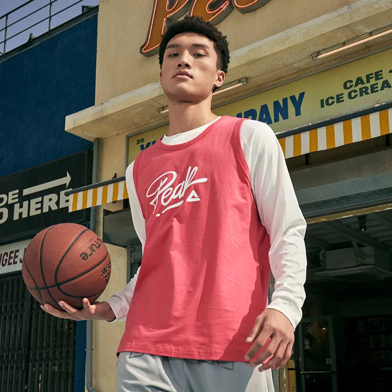 PEAK Basketball Jerseys Men Rose Red-4