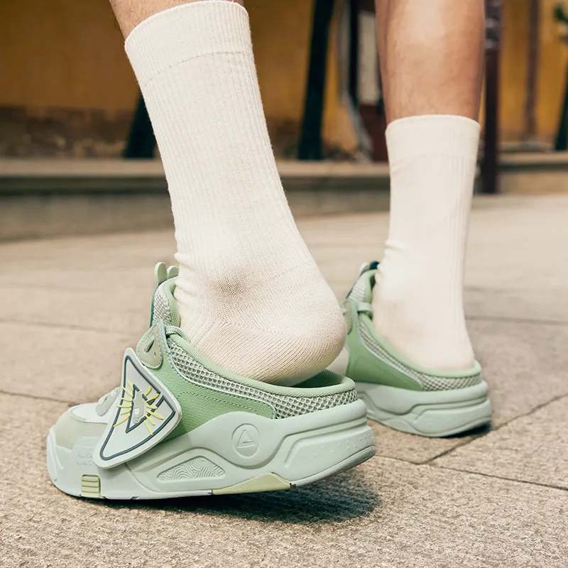 PEAK Skateboard Shoes Men Low Top Bean Sprout Green-8