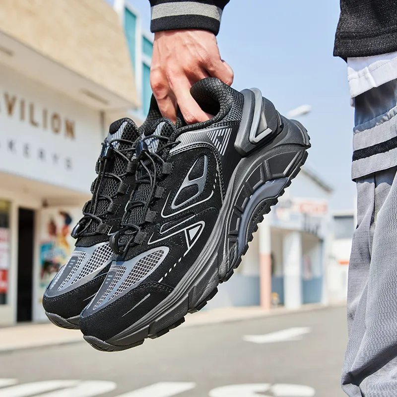 PEAK State Pole Chiye Running Shoes Men's All Black-7