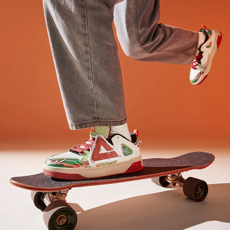 PEAK Taichi Low-Top Skateboard Shoes Men's Dawn Red-6