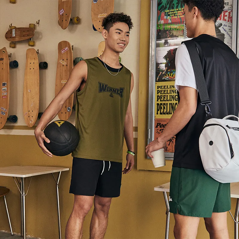 PEAK Basketball Culture Series Tank Tops Men Army Green-3