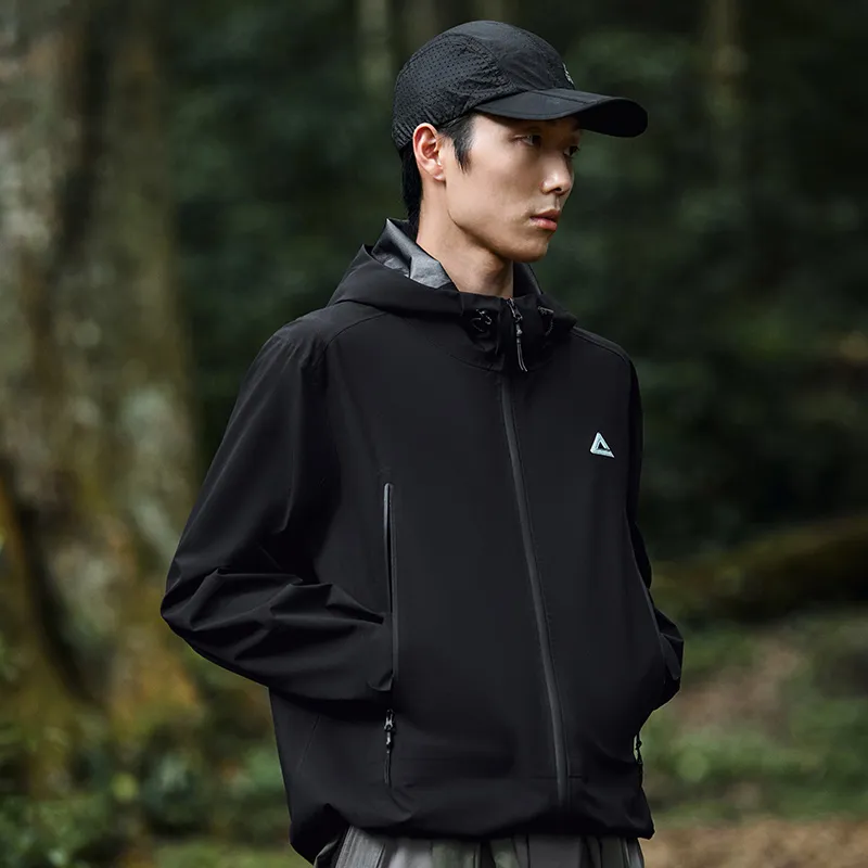 PEAK Three Proofing Windbreaker Jacket Men's Black-7