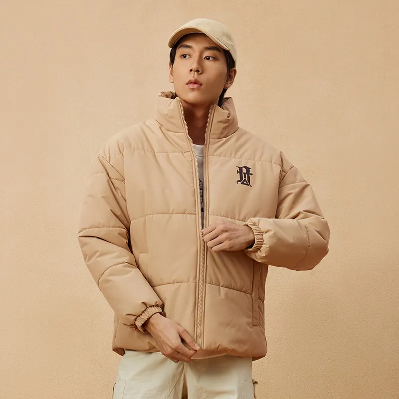PEAK Puffer Jackets Unisex Wheat Khaki-4