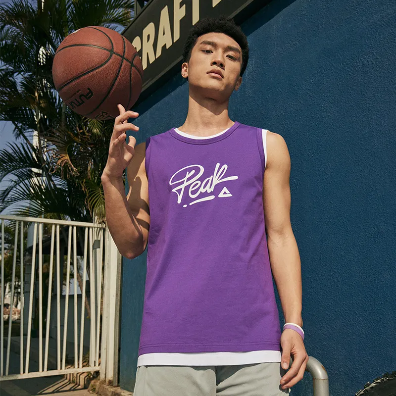 PEAK Basketball Jerseys Men Lakers Purple-4