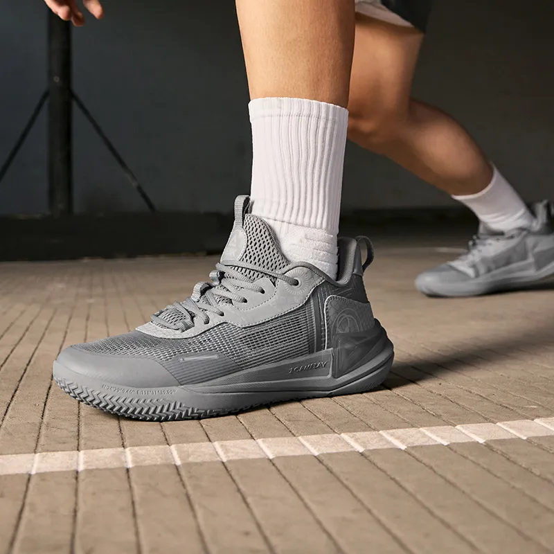 PEAK Hero 2 Basketball Shoes Men Low Top Silver Gray-6