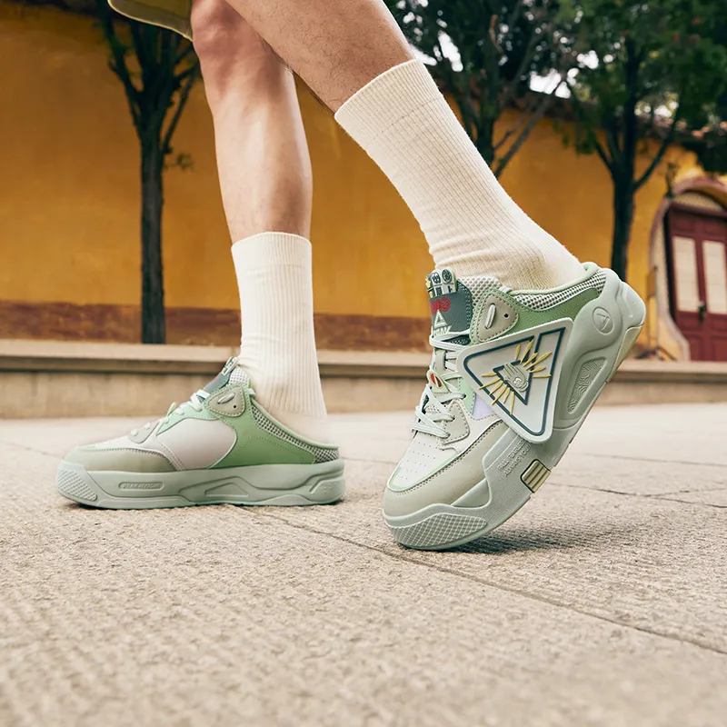 PEAK Skateboard Shoes Men Low Top Bean Sprout Green-6