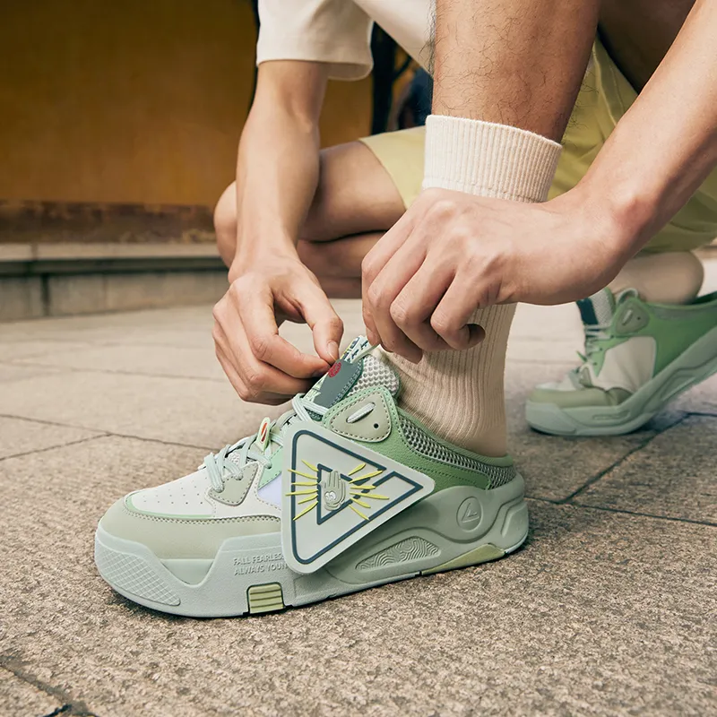 PEAK Skateboard Shoes Men Low Top Bean Sprout Green-7