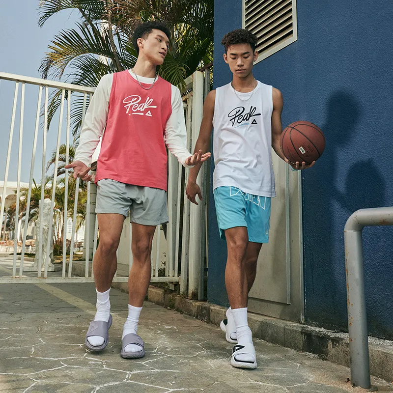 PEAK Basketball Jerseys Men Rose Red-3