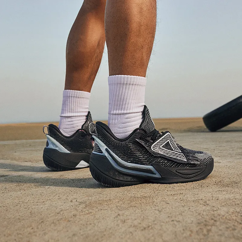PEAK Phantom Foal 2.0 Basketball Shoes Men Low Top Black Heather Gray-7