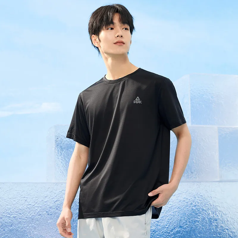 PEAK T Shirts Men Black Heather Gray-4