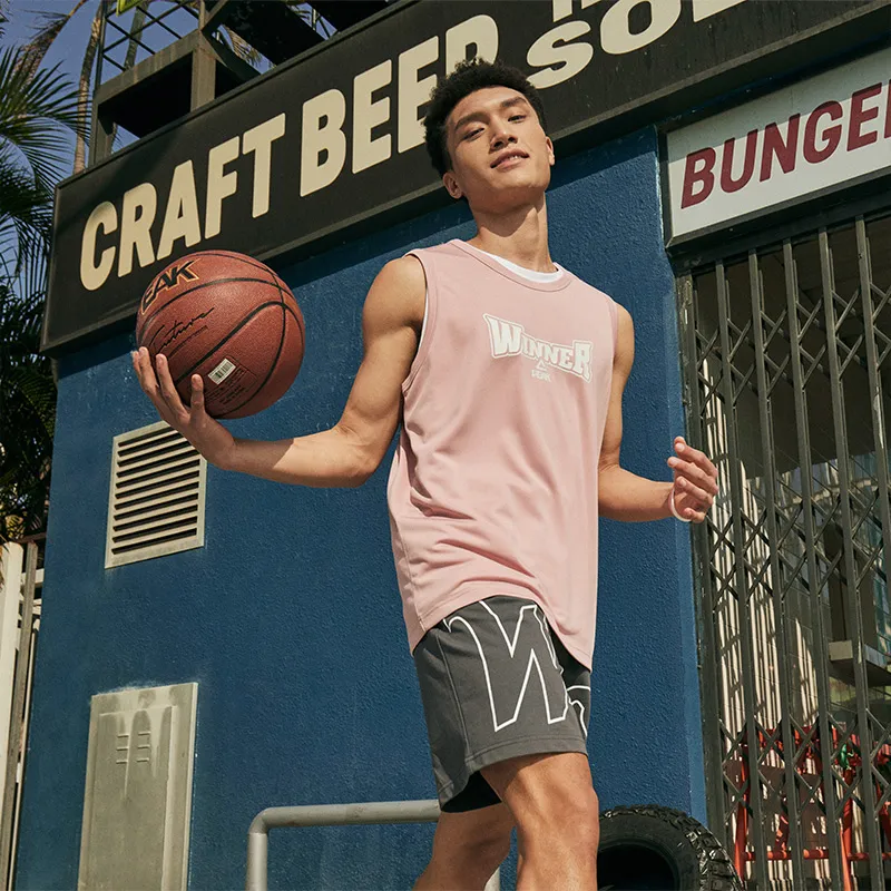 PEAK Basketball Culture Series Tank Tops Men Bubble Gum Pink-2