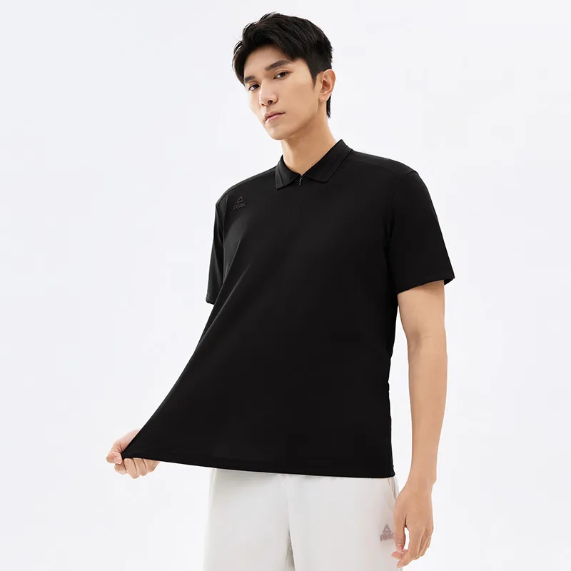 PEAK Polo Shirts Men Black-4