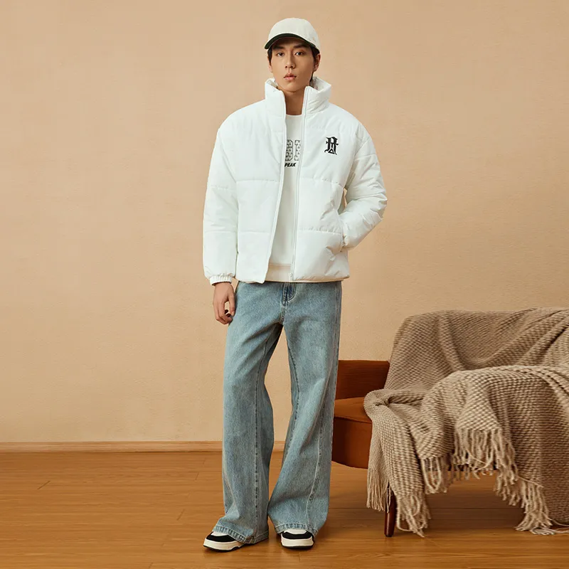 PEAK Puffer Jackets Unisex White-2