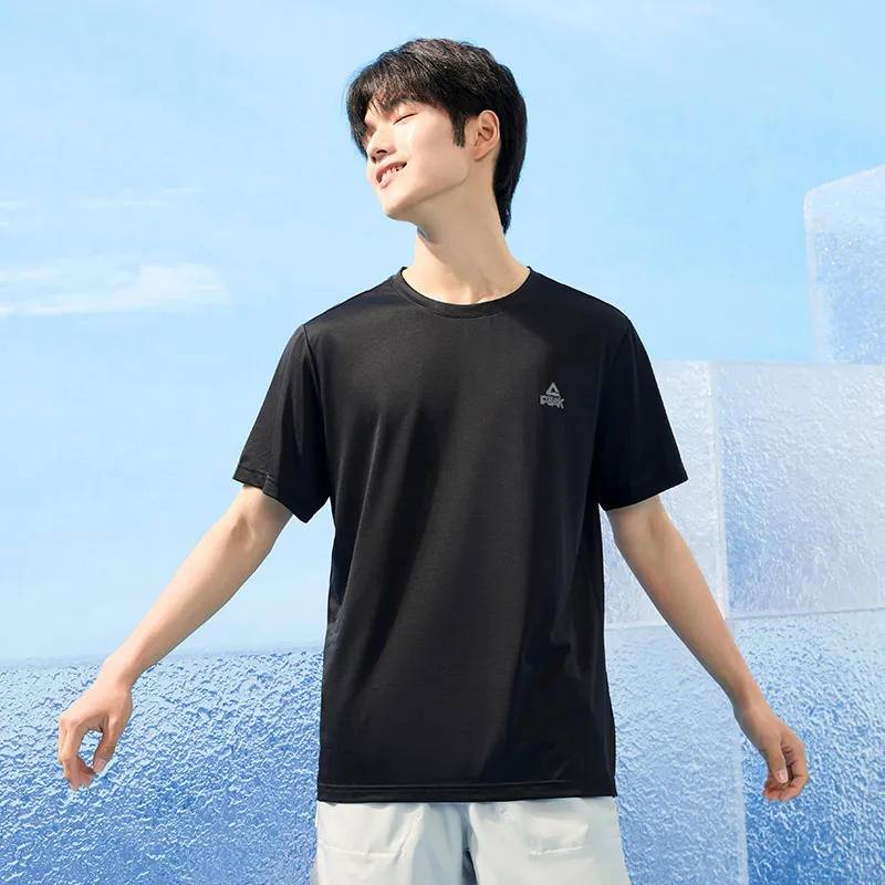 PEAK T Shirts Men Black Heather Gray-6