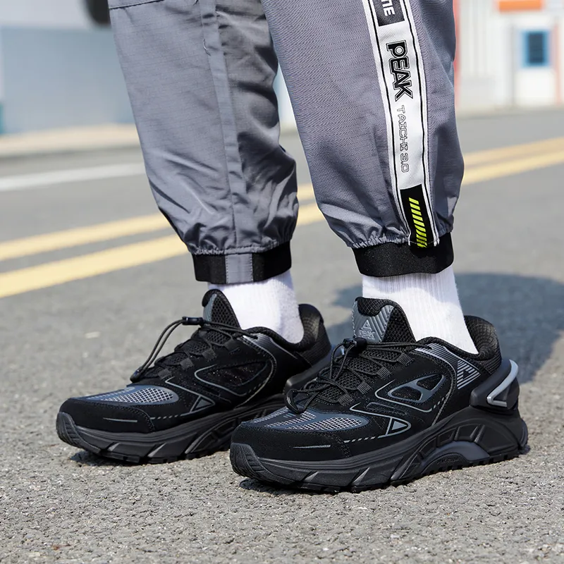 PEAK State Pole Chiye Running Shoes Men's All Black-6
