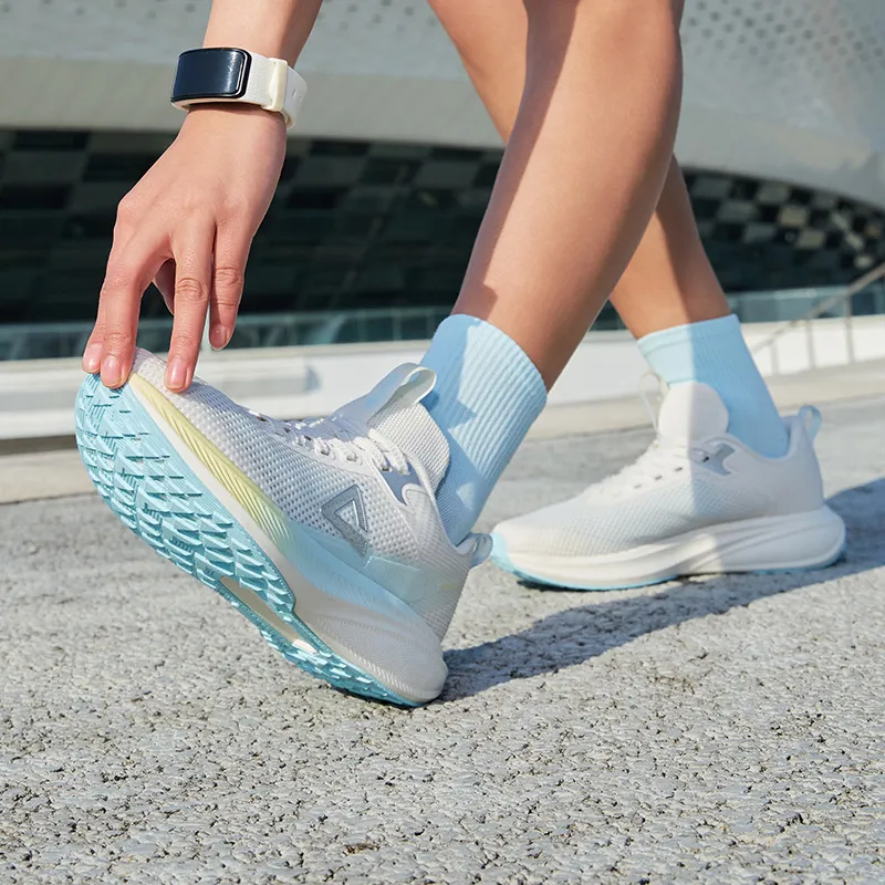 PEAK State Pole Anti Slip Wear Resistant Low Top Casual Running Shoes Unisex White Blue-7