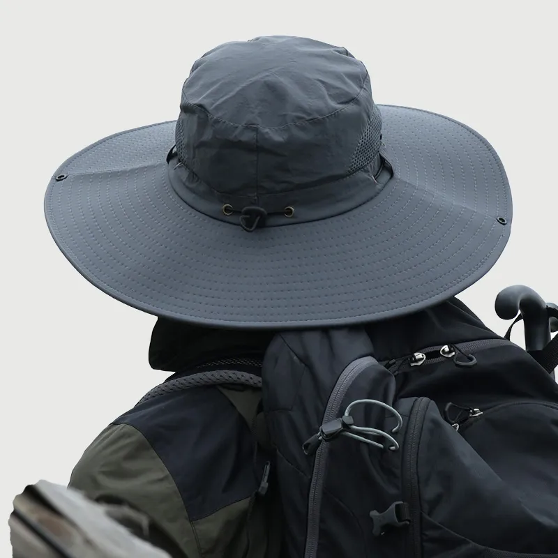 SuperFire Polyester Bucket Hats Unisex Dark Gray-1