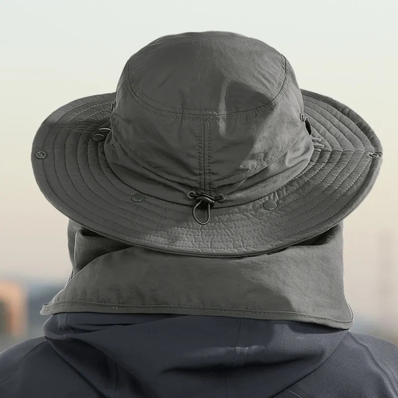 SUPERFIRE Polyamide Bucket Hats Unisex Dark Gray-2