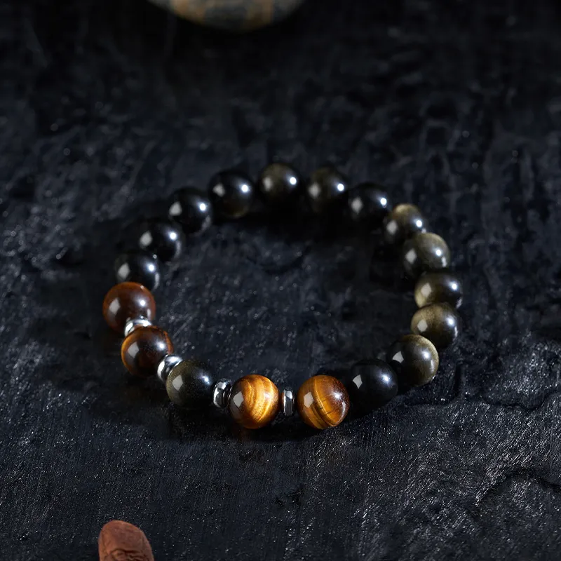 Topgirl Tiger's Eye Stone Bracelets Men's-2