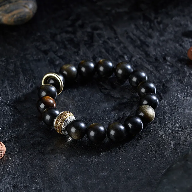 Topgirl Obsidian Bracelets Men's-3