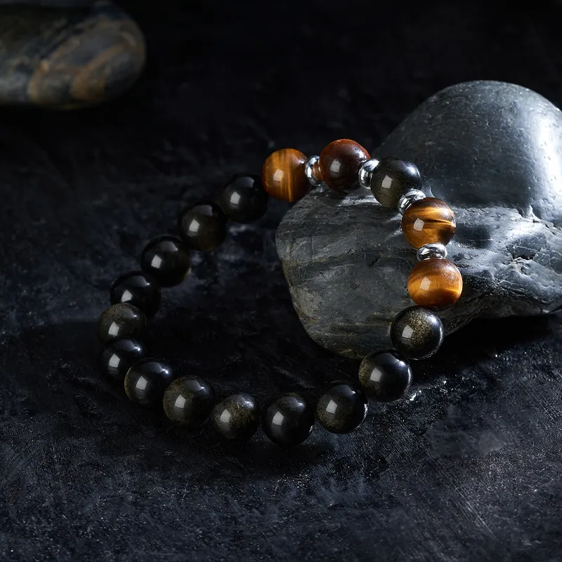 Topgirl Tiger's Eye Stone Bracelets Men's-5