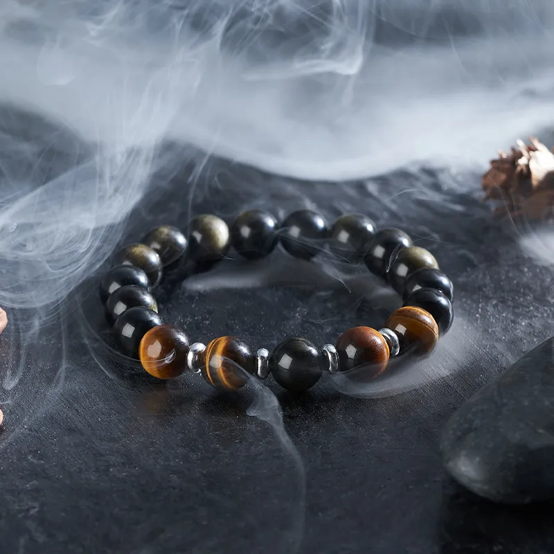 Topgirl Tiger's Eye Stone Bracelets Men's-1