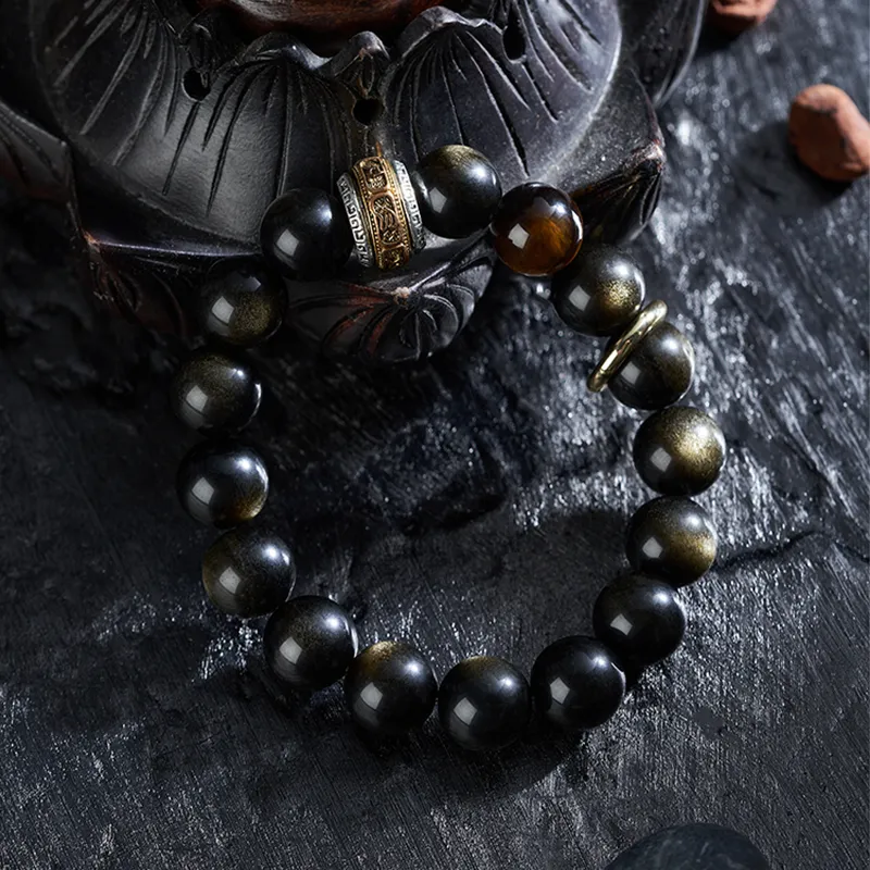 Topgirl Obsidian Bracelets Men's-5