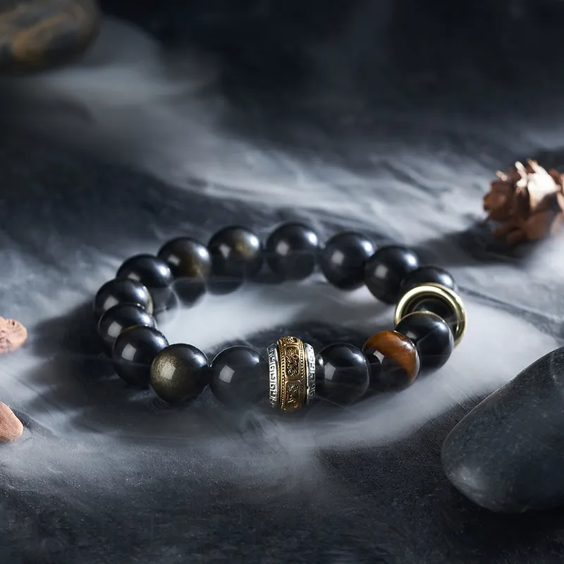 Topgirl Obsidian Bracelets Men's-1