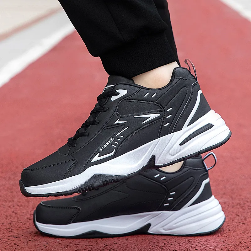 TONYBEAR Anti-Slip And Wear-Resistant Water-Resistant Low-Top Black Monkey Casual Running Shoes Plus Size Men's Black-11