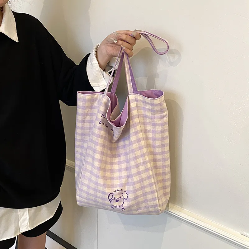 DCLOUD Special Material Tote Handbag, Shoulder Bag Women's Purple/Light Green-1