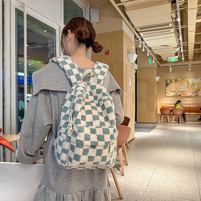 DCLOUD Plush Backpack Unisex Multicolor-11