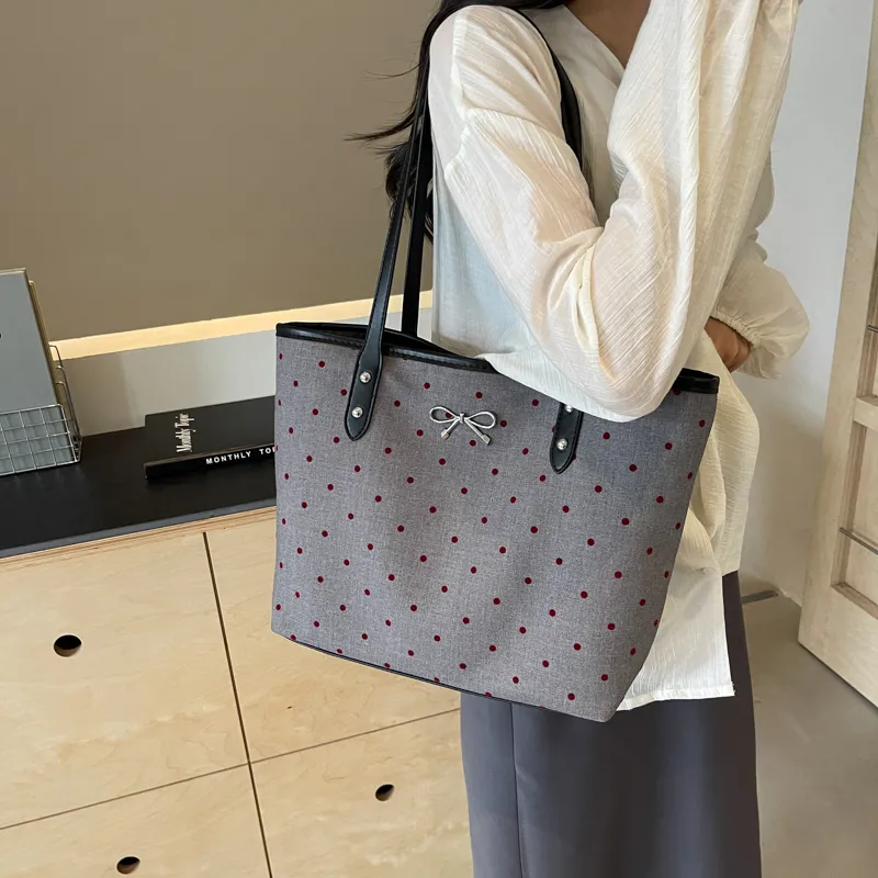 CMLZIUA Fabric Shoulder Bag Regular Women's Bowknot/Stars/Polka Dot/Heart-30