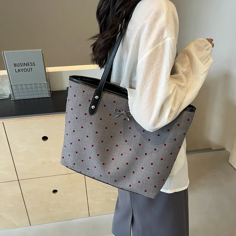 CMLZIUA Fabric Shoulder Bag Regular Women's Bowknot/Stars/Polka Dot/Heart-31