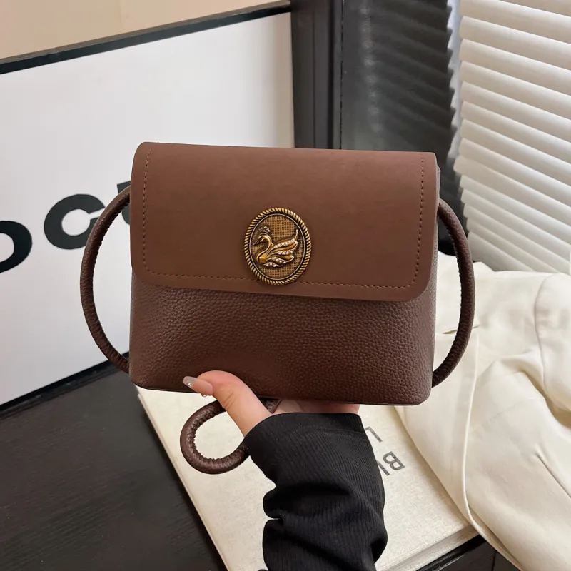 DCLOUD Pu Shoulder Bag, Crossbody Bag Regular Women's Black/Coffee-7