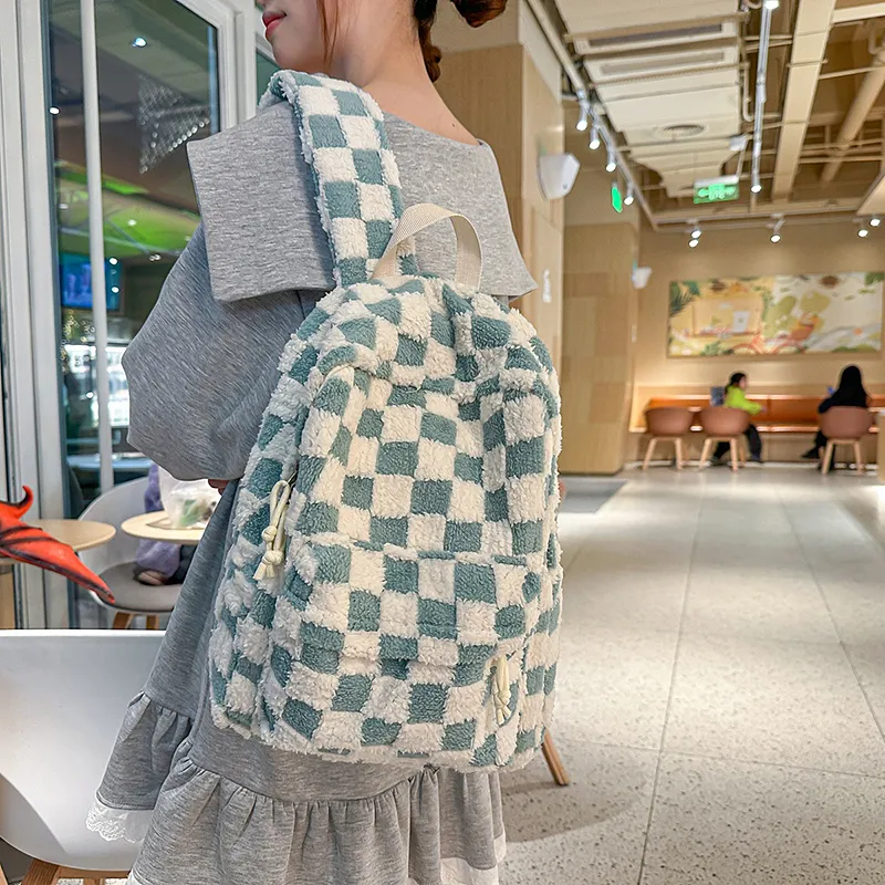DCLOUD Plush Backpack Unisex Multicolor-10
