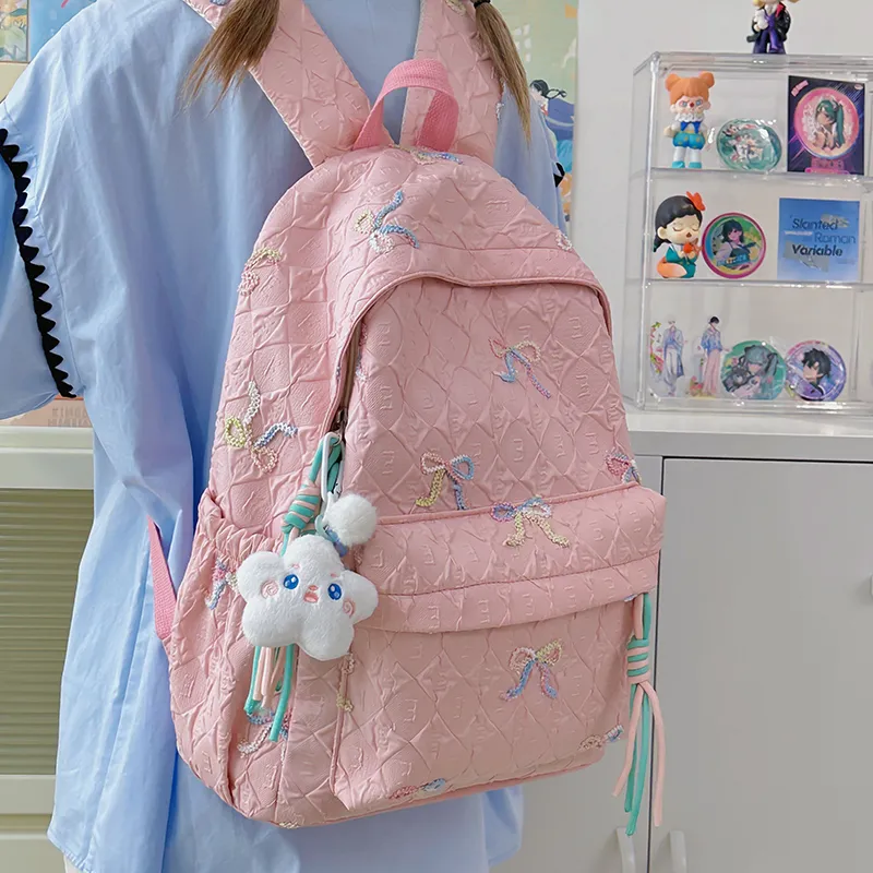 DCLOUD Nylon Backpack Regular Women's Multicolor-12