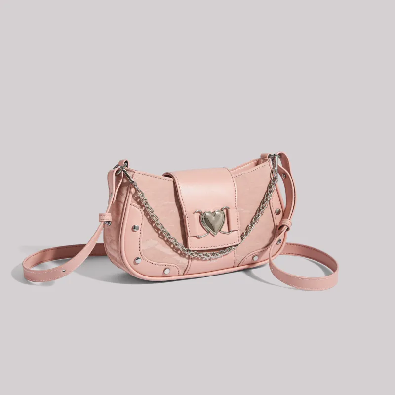 DCLOUD PU Shoulder Bag, Handbag, Shoulder Bag Regular Women's Pink-4