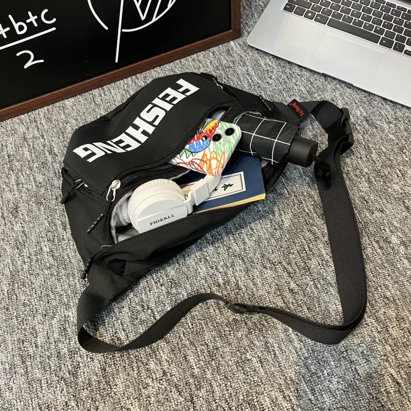 DCLOUD Nylon Sling Bag, Crossbody Bag Unisex Multicolor-5