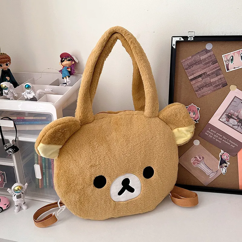 DCLOUD Plush Tote Bag, Shoulder Bag Women's Large Rilakkuma-2