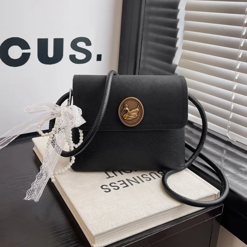 DCLOUD Pu Shoulder Bag, Crossbody Bag Regular Women's Black/Coffee-1
