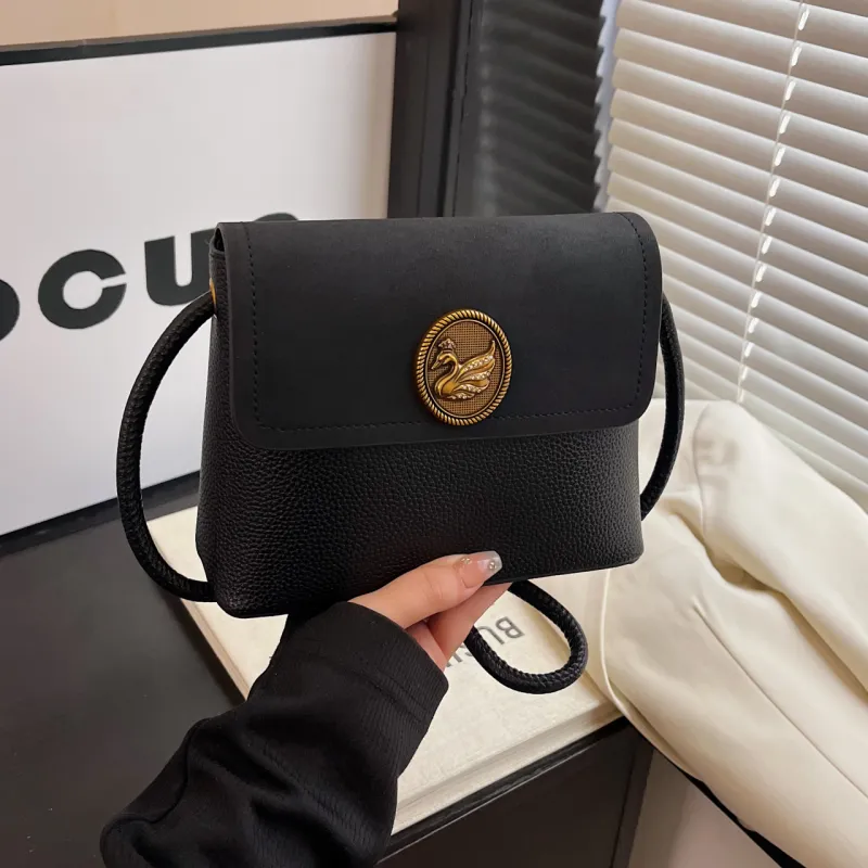 DCLOUD Pu Shoulder Bag, Crossbody Bag Regular Women's Black/Coffee-2