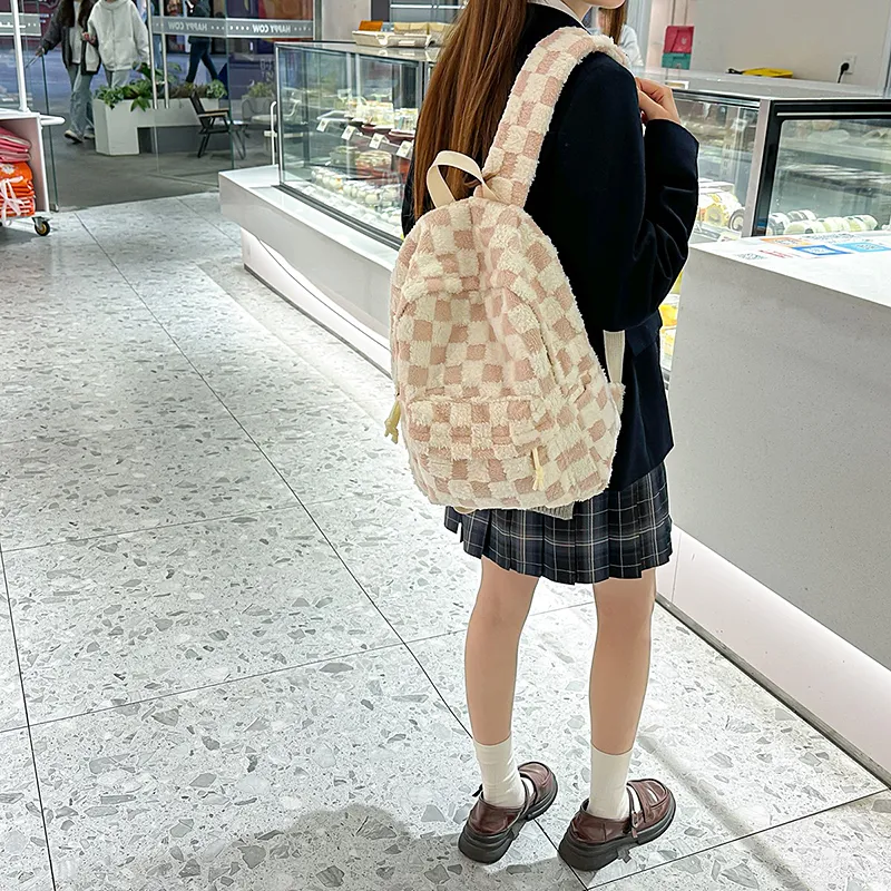 DCLOUD Plush Backpack Unisex Multicolor-7
