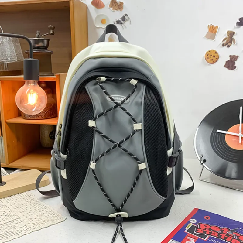 DCLOUD Nylon Backpack Regular Unisex Purple/Black Solid/White-7