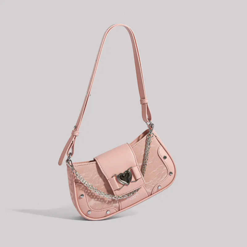 DCLOUD PU Shoulder Bag, Handbag, Shoulder Bag Regular Women's Pink-1