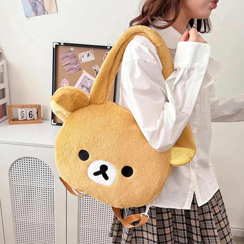 DCLOUD Plush Tote Bag, Shoulder Bag Women's Large Rilakkuma-1