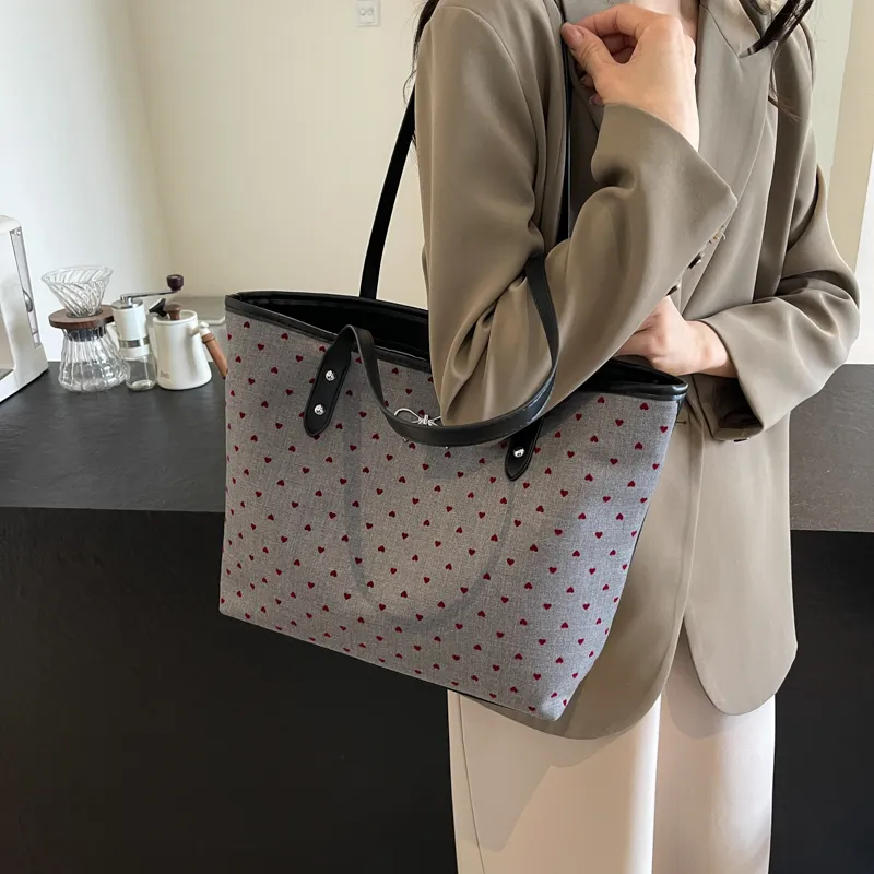 CMLZIUA Fabric Shoulder Bag Regular Women's Bowknot/Stars/Polka Dot/Heart-34