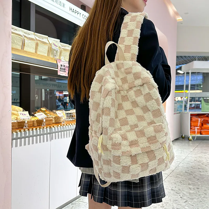 DCLOUD Plush Backpack Unisex Multicolor-8